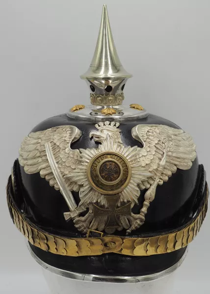 Prussian Silver Garde Infantry Reserve Officer Pickelhaube Visuel 1 principal